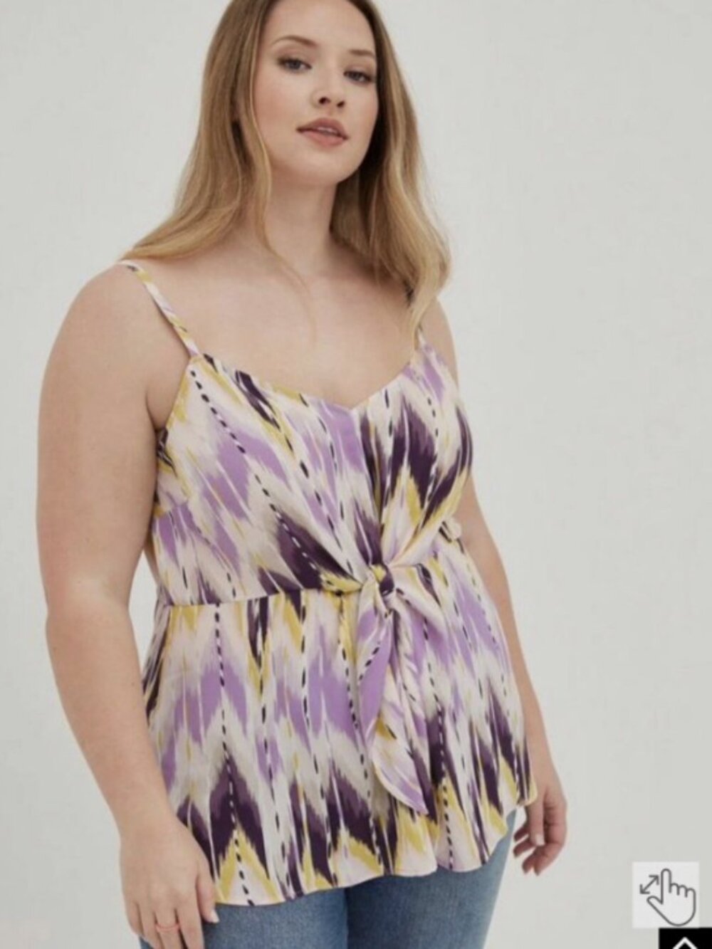Torrid tie-front georgette tank